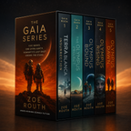 Book series set titled 'The Gaia Series' by Zoe Routh with five books displayed.