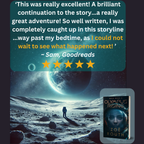 Book cover of 'Olympus Rising' by Zoe Routh with a five-star rating and review on a space-themed background.