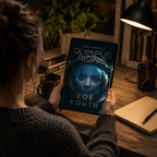 Person holding a book titled 'Olympus Rising' by Zoe Routh in a cozy indoor setting.